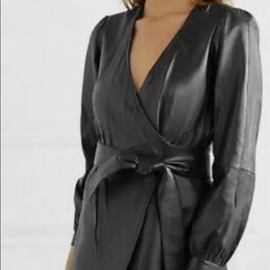 Gorgeous go black leather dress size medium